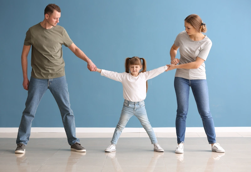 divorced parents arguing about child custody
